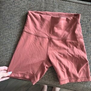 Burnt Orange LuLulemon align biker shorts